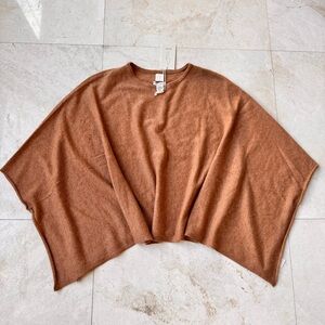 Joie Brown Cashmere Poncho Cape Sweater